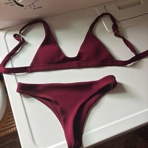 Maroon Cheeky Bikini